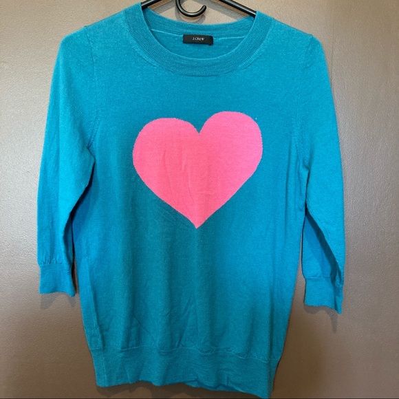 J. Crew Sweaters - J Crew Tippi Merino Wool Heart  Sweater